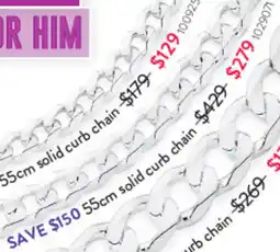 Goldmark 55cm solid curb chain offer
