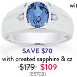Goldmark Ring with created sapphire & cz offer