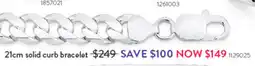 Goldmark 21cm solid curb bracelet offer