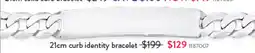 Goldmark 21cm curb identity bracelet offer