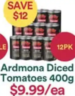 WHOLEFARMS Ardmona Diced Tomatoes offer