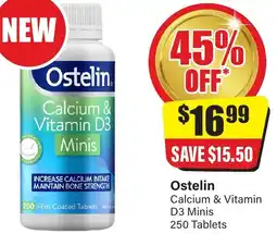 Chemist Discount Centre Ostelin Calcium & Vitamin D3 Minis offer