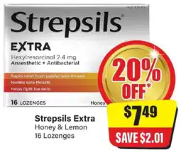 Chemist Discount Centre Strepsils Extra Honey & Lemon offer