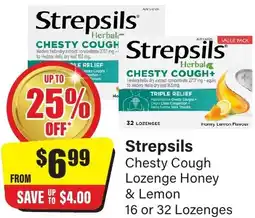 Chemist Discount Centre Strepsils Chesty Cough Lozenge Honey & Lemon offer