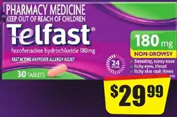 Telfast fexofenadine hydrochloride 180mg