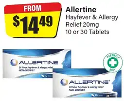Chemist Discount Centre Allertine Hayfever & Allergy Relief 20mg offer