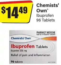 Chemist Discount Centre Chemists' Own Ibuprofen offer