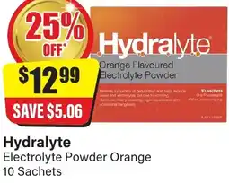 Chemist Discount Centre Hydralyte Electrolyte Powder Orange offer