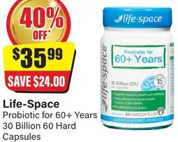Chemist Discount Centre Life-Space Probiotic for 60+ Years offer
