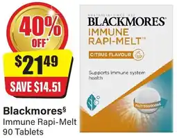 Chemist Discount Centre Blackmores Immune Rapi-Melt offer