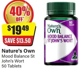 Chemist Discount Centre Nature's Own Mood Balance St John's Wort offer