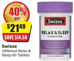 Chemist Discount Centre Swisse Ultiboost Relax & Sleep offer