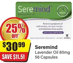 Chemist Discount Centre Seremind Lavender Oil 80mg offer