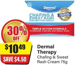 Chemist Discount Centre Dermal Therapy Chafing & Sweat Rash Cream offer