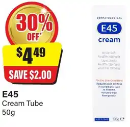 Chemist Discount Centre E45 Cream Tube offer