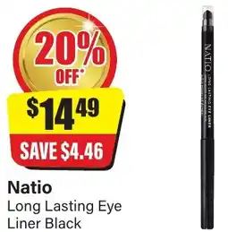 Chemist Discount Centre Natio Long Lasting Eye Liner Black offer