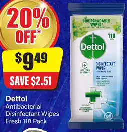 Chemist Discount Centre Dettol Antibacterial Disinfectant Wipes Fresh offer