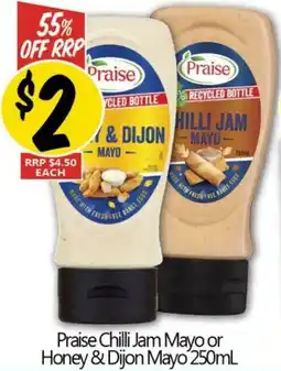 Not Quite Right Praise Chilli Jam Mayo or Honey & Dijon Mayo offer