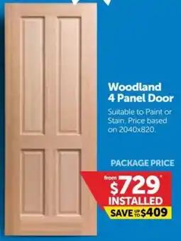 Doors Plus Woodland 4 Panel Door offer