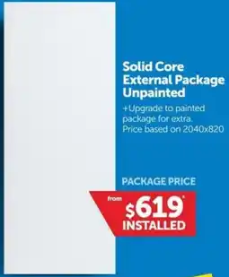 Doors Plus Solid Core External Package Unpainted offer