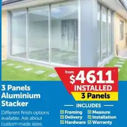 Doors Plus 3 Panels Aluminium Stacker offer