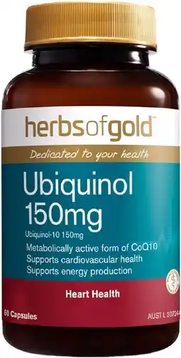 healthylife Herbs of Gold Ubiquinol 150mg 60 Capsules offer