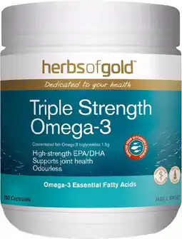 healthylife Herbs of Gold Triple Strength Omega-3 150 Capsules offer