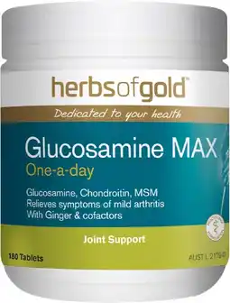 healthylife Herbs of Gold Glucosamine MAX 180 Tablets offer