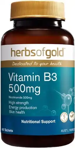 healthylife Herbs of Gold Vitamin B3 500mg 60 Tablets offer