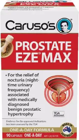 healthylife Caruso’s Natural Health Prostate Eze Max 90 Capsules offer