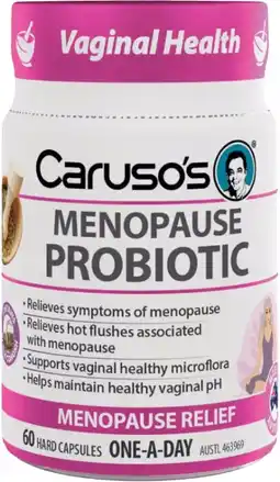 healthylife Caruso’s  Natural Health Menopause Probiotic 60 Capsules offer