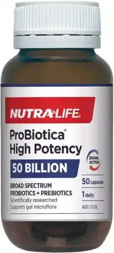 healthylife Nutra-Life Probiotica High Potency 50 Billion 50 Capsules offer