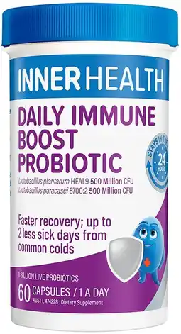 healthylife Inner Health Daily Immune Boost Probiotic 60 Capsules offer