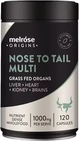 healthylife Melrose Origins Organ Meat Nose to Tail Multi 120 Capsules offer