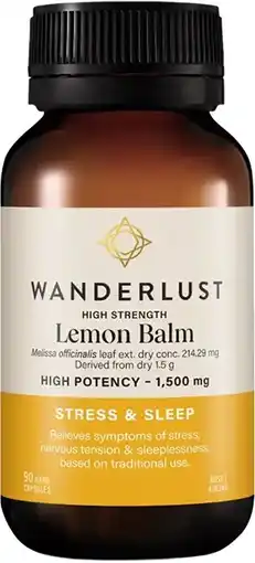 healthylife Wanderlust High Strength Lemon Balm 90 Capsules offer