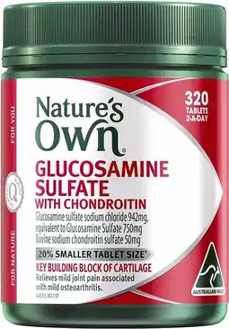 healthylife Nature’s Own Glucosamine Sulfate with Chondroitin 320 Tablets offer