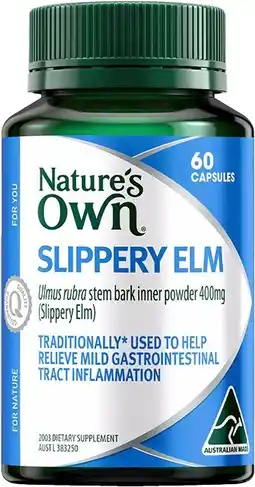 healthylife Nature’s Own Slippery Elm 400mg 60 Capsules offer