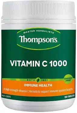 healthylife Thompsons Vitamin C 1000mg Chewable 150 Tablets offer