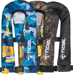 BCF Tidal Elite L150 Manual Inflatable PFDs offer