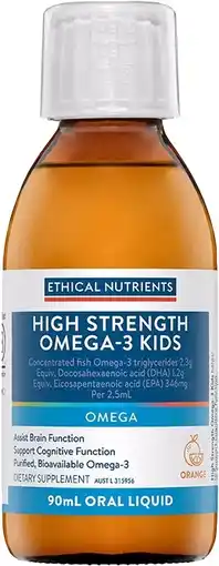healthylife Ethical Nutrients High Strength Omega-3 Kids Orange 90ml offer
