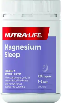 healthylife Nutra-Life Magnesium Sleep 120 Capsules offer