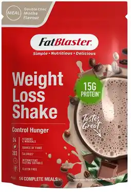 healthylife Naturopathica FatBlaster Weight Loss Shake Double Choc Mocha 465g offer