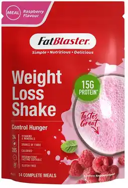 healthylife Naturopathica FatBlaster Weight Loss Shake Raspberry 465g offer