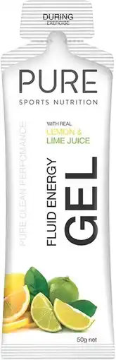 healthylife Pure Sports Nutrition Fluid Energy Gel Lemon Lime 18 x 50g offer