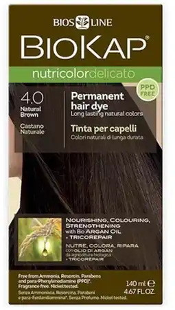 healthylife Biokap Nutricolor Delicato 4.0 Natural Brown 140ml offer