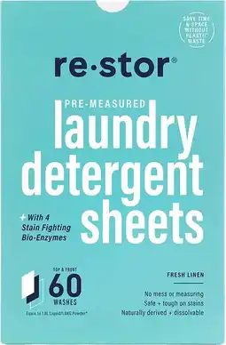 healthylife Restor Laundry Detergent Sheets Fresh Linen 60 Pack offer
