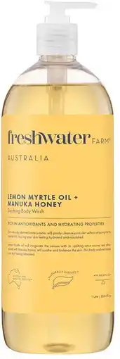 healthylife Freshwater Farm Lemon Myrtle Oil + Manuka Honey Body Wash 1L offer