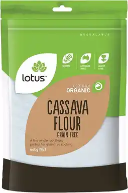 healthylife Lotus Organic Cassava Flour 660g offer