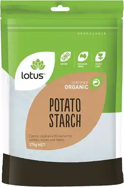 healthylife Lotus Organic Potato Starch 375g offer