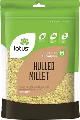 healthylife Lotus Organic Millet Hulled 500g offer